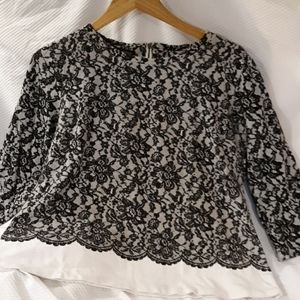 Talbots women's size small shirt black and white